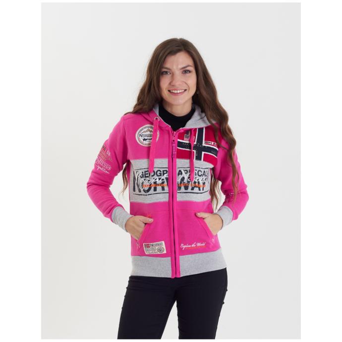 ТОЛСТОВКА ЖЕНСКАЯ GEOGRAPHICAL NORWAY «FLYER» - WU7766F/GNO-FUSHIA - Цвет Розовый - Фото 1