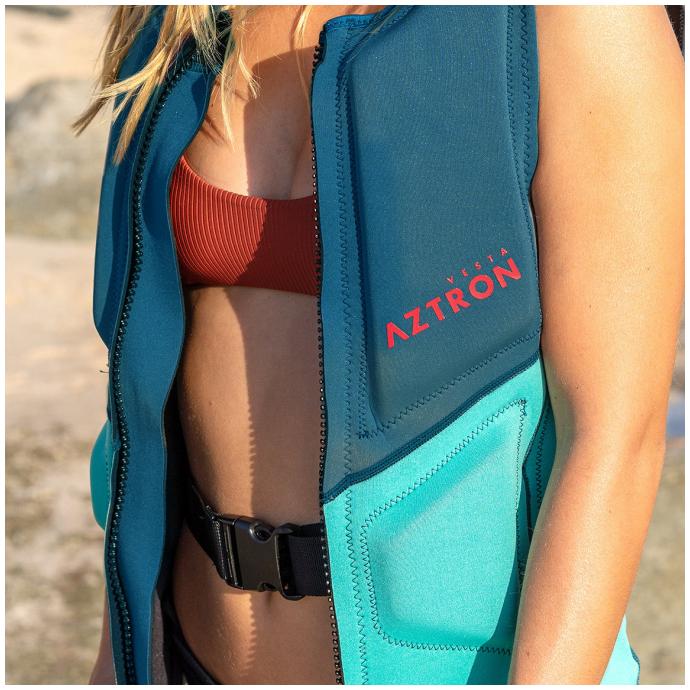 Жилет водный женский AZTRON VESTA SAFETY VEST (SS) (БИРЮЗОВЫЙ) - az_ves - Цвет Голубой - Фото 3