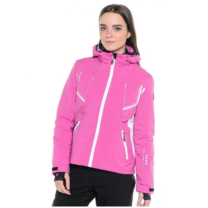 Горнолыжная куртка HYRA. Арт "HLG1340" - (fuxia-white) Арт "HLG 1340" - Цвет Розовый - Фото 1