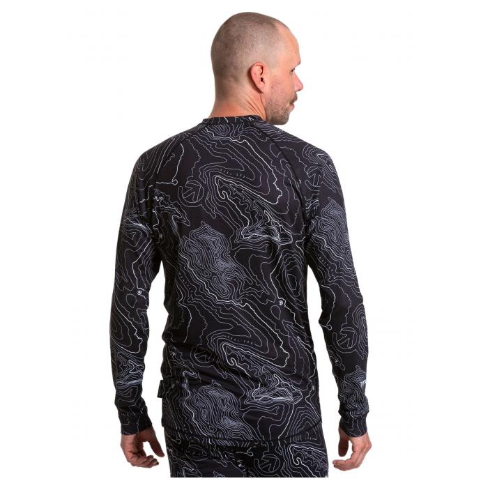 ТЕРМОБЕЛЬЕ МУЖСКОЕ MEATFLY AVERY TERMO TOP (КУРТКА) - AVERY-2-Black Topography - Цвет Черный - Фото 2