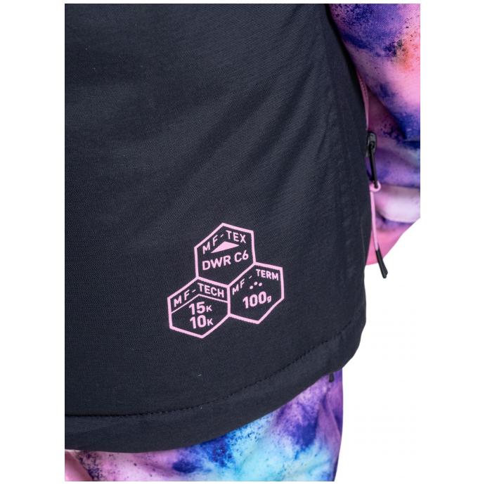 КУРТКА ПОДРОСТК. MEATFLY «DELIAH JACKET» - DELIAH-3-PEACH AQUAREL/BLACK - Цвет Черный - Фото 8