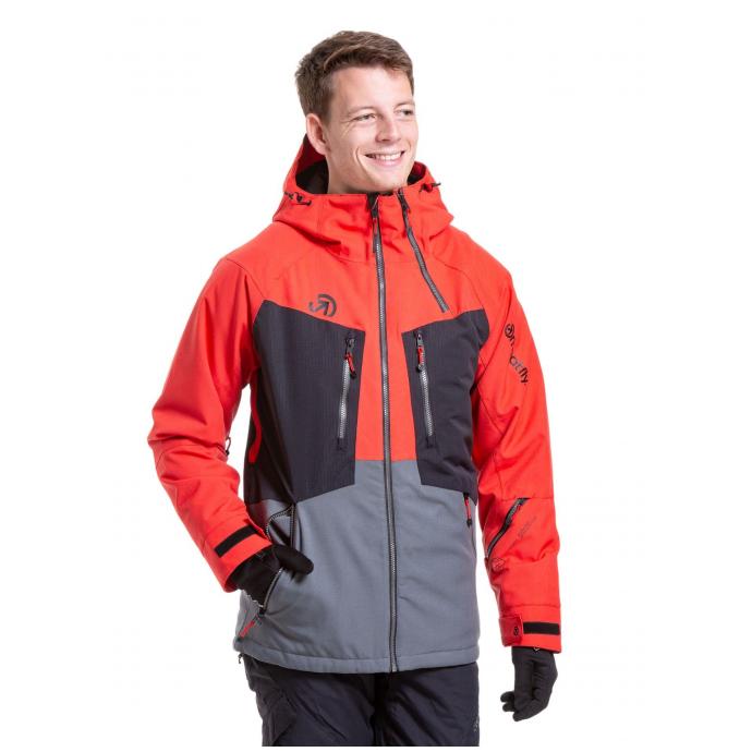 Сноубордическая куртка MEATFLY CRONOS - CRONOS-3-FERRARI RED/DARK GREY - Цвет Красный - Фото 4