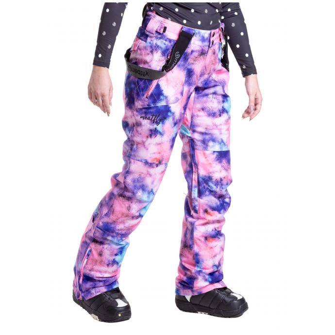 Сноубордические брюки MEATFLY «FOXY PANTS»  - FOXY-3-PEACH AQUAREL - Цвет Голубой - Фото 3