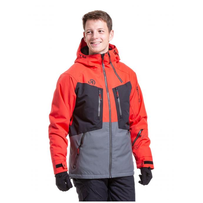 Сноубордическая куртка MEATFLY CRONOS - CRONOS-3-FERRARI RED/DARK GREY - Цвет Красный - Фото 17