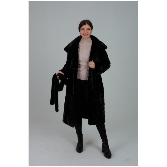Женская шубка из искусственного меха VITIA WJ - 99038-Черный - Цвет Черный - Фото 1