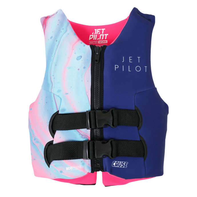 Спасательный жилет для гидроцикла неопрен детский Jetpilot GIRLS CAUSE ECO VEST - 250460-FAIRY FLOSS - Цвет Синий - Фото 1