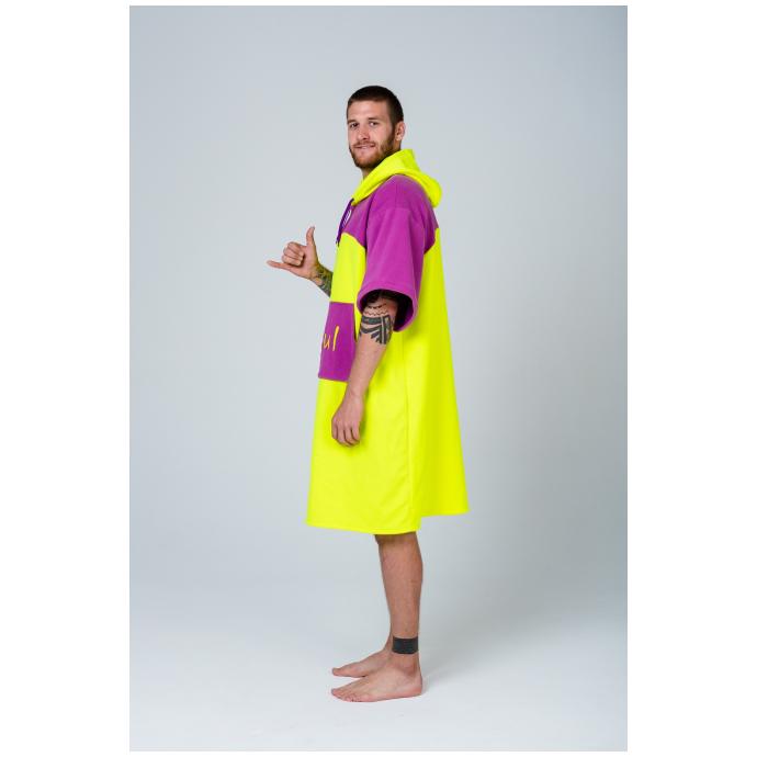 Флисовое пончо SOUL двухцветное - Soul-poncho-two-color-purple-yellow - Цвет Желтый - Фото 4