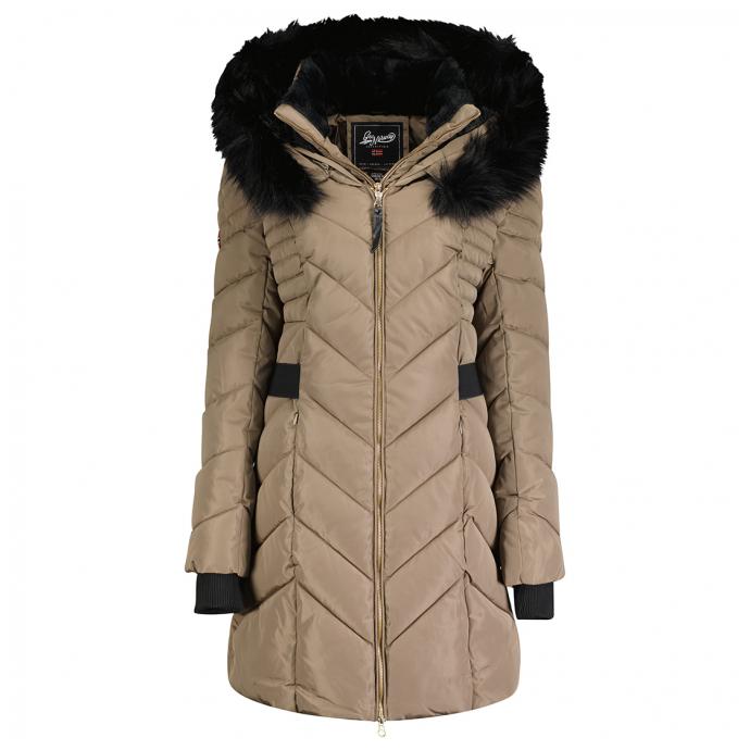 Куртка зимняя женская удлиненная GEOGRAPHICAL NORWAY «DOLRIE» LADY - WU5948F/GNO-TAYPE - Цвет Коричневый - Фото 5