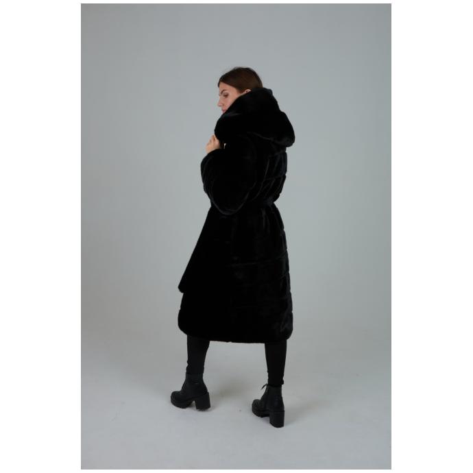 Женская шубка из искусственного меха VITIA WJ - 99038-Черный - Цвет Черный - Фото 13