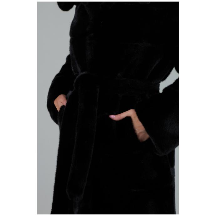 Женская шубка из искусственного меха VITIA WJ - 99038-Черный - Цвет Черный - Фото 14