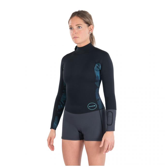 Гидрокостюм женский DK Women's Mission Long Sleeved Spring Suit 2mm Black/Blue - DK21W2MLS - Цвет Черный - Фото 2