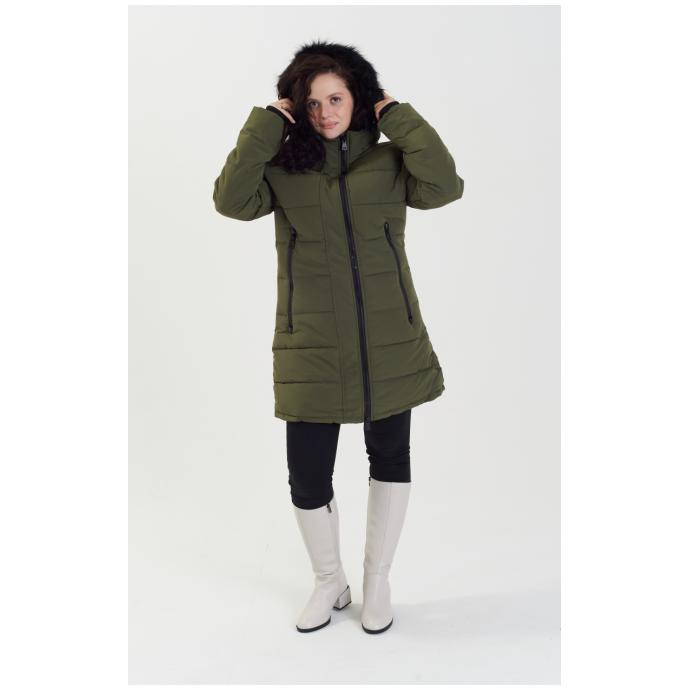 Куртка-парка зимняя женская GEOGRAPHICAL NORWAY «AUTRUCHE» LADY - WW4916F-OLIVE - Цвет Оливковый - Фото 4