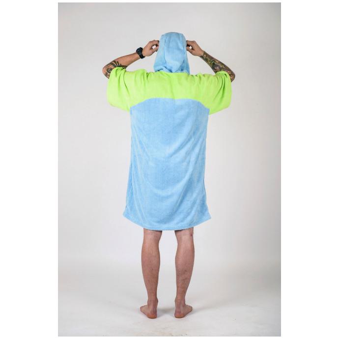 Флисовое пончо SOUL двухцветное - Soul-poncho-two-color-blue-green - Цвет Голубой - Фото 3