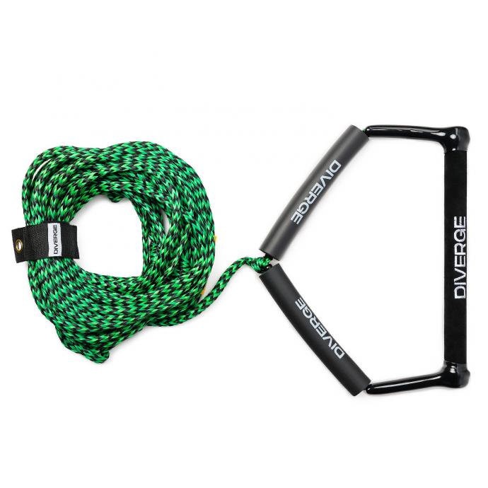 DIVERGE комплект фал рукоятка BEST WAKE COMBO (SS23) - BW-BLACK/GREEN - Цвет Зеленый - Фото 1