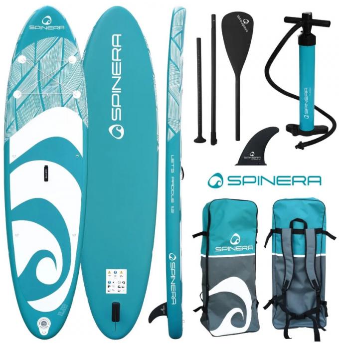 SUP-доска надувная с веслом универсальная Spinera Let's Paddle 11'2" Teal HDDS S24 - Артикул 21113 - Фото 1