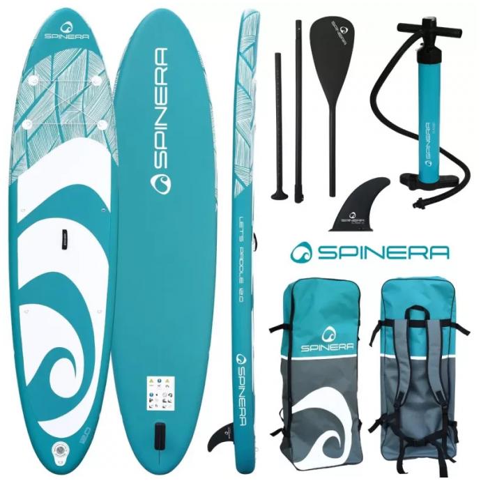 SUP-доска надувная с веслом универсальная Spinera Let's Paddle 12'0" Teal HDDS S24	 - Артикул 21114 - Фото 1