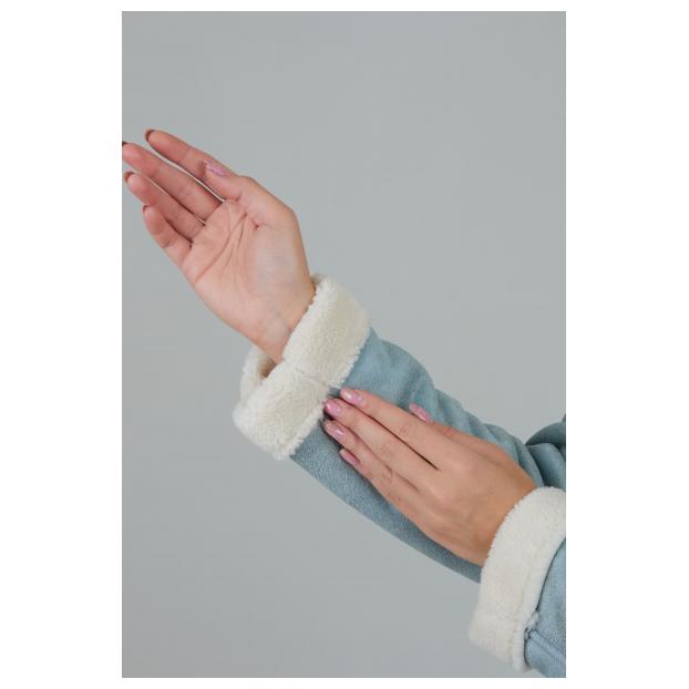 Дубленка женская из эко замши AIRMATE  - Аритикул 20-91-бежевый-L - Фото 6