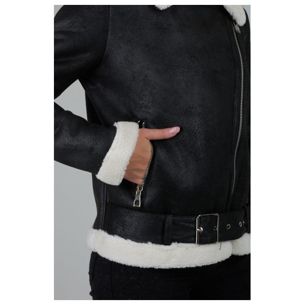 Дубленка женская из эко замши AIRMATE  - Аритикул 20-91-бежевый-L - Фото 18