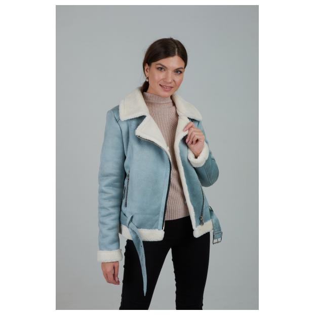 Дубленка женская из эко замши AIRMATE  - Аритикул 20-91-бежевый-L - Фото 2