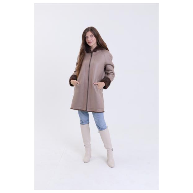 Шуба женская двусторонняя VITIA  - Аритикул A1528-5-2XL - Фото 1