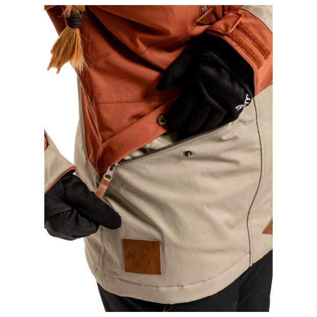 Сноубордическая куртка MEATFLY «ATHENA PREMIUM JACKET» - Аритикул ATHENA PREMIUM-Ginger/Eucalyptus-XS - Фото 5