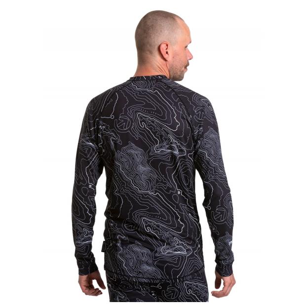 ТЕРМОБЕЛЬЕ МУЖСКОЕ MEATFLY AVERY TERMO TOP (КУРТКА) - Аритикул AVERY-2-Black Topography-S - Фото 2