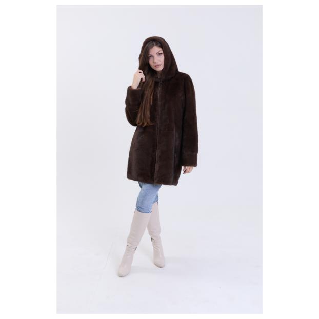 Шуба женская двусторонняя VITIA  - Аритикул A1528-5-2XL - Фото 2