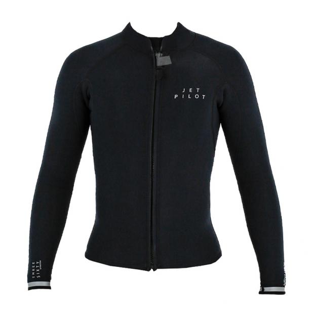 Гидрокуртка мужская Jetpilot Flight 2X2 LS FZ Jacket black S24 - Аритикул 221290-XXL - Фото 3