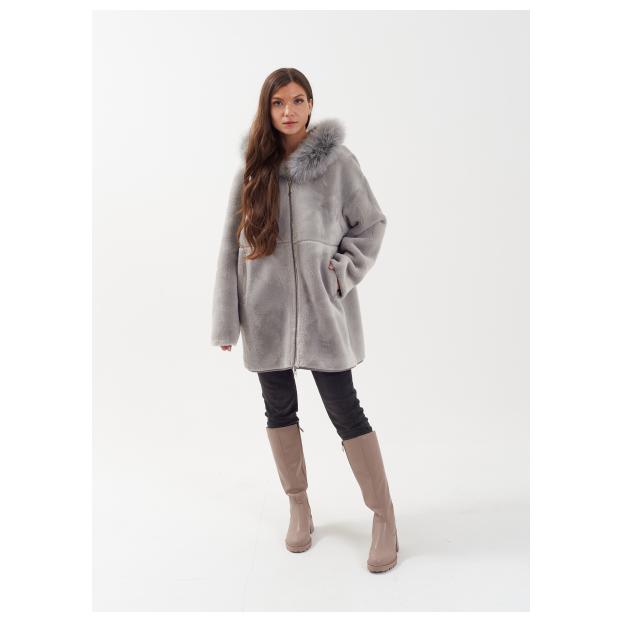Дубленка женская двусторнняя VITIA  - Аритикул M2263-85-серый-XL (42-44) - Фото 2