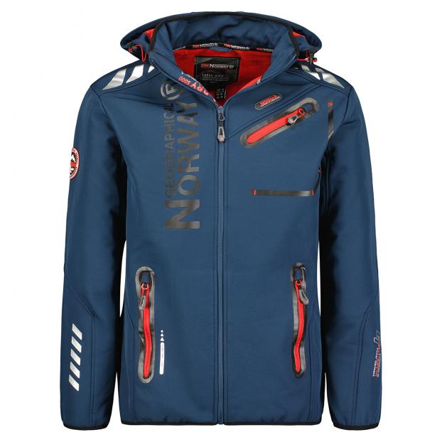 Софтшеловая куртка мужская  GEOGRAPHICAL NORWAY «ROYAUTE»  - Аритикул WU8193H/GNO-NAVY-BLACK-M - Фото 11