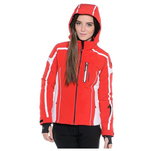 Горнолыжная куртка  HYRA.  Арт "HLG 0359" - Аритикул HLG0359 (40) red-white Горнолыжная куртка  HYRA - Фото 2