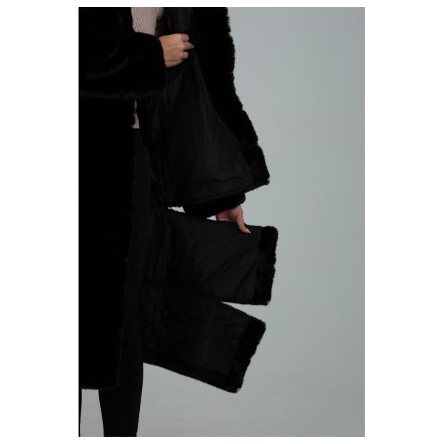 Женская шубка из искусственного меха VITIA WJ - Аритикул 99038-Черный-M(44-46) - Фото 5