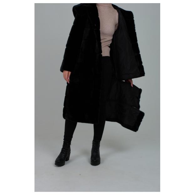 Женская шубка из искусственного меха VITIA WJ - Аритикул 99038-Черный-M(44-46) - Фото 6