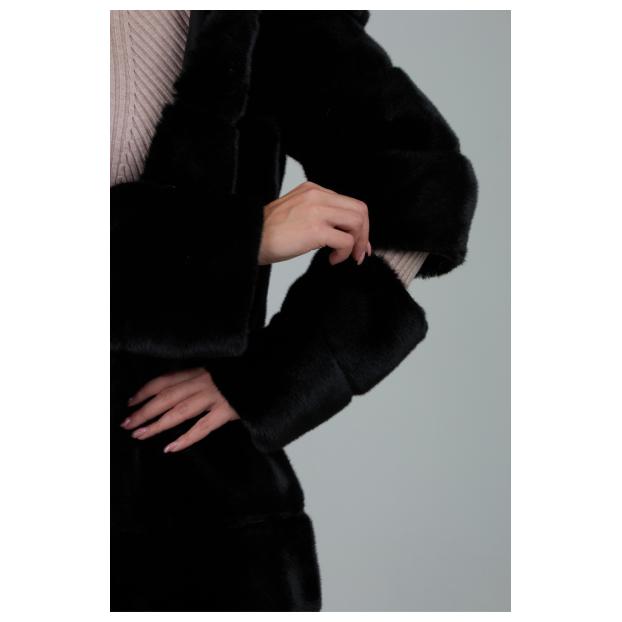 Женская шубка из искусственного меха VITIA WJ - Аритикул 99038-Черный-M(44-46) - Фото 9