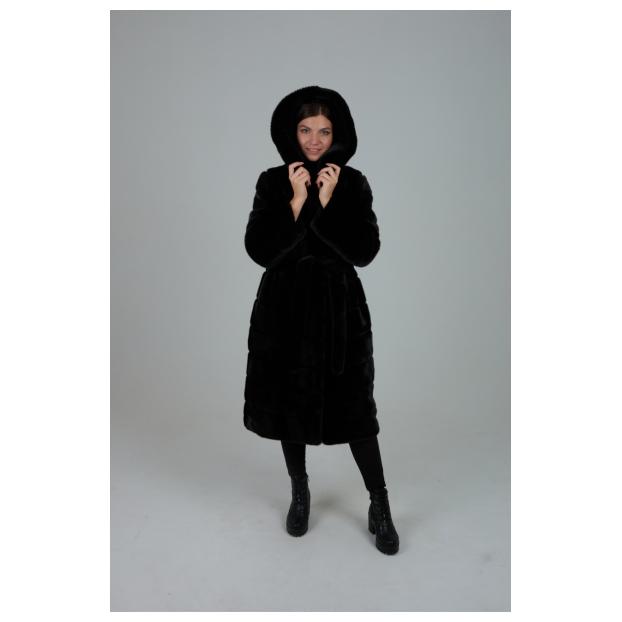 Женская шубка из искусственного меха VITIA WJ - Аритикул 99038-Черный-M(44-46) - Фото 11