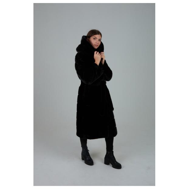 Женская шубка из искусственного меха VITIA WJ - Аритикул 99038-Черный-M(44-46) - Фото 12