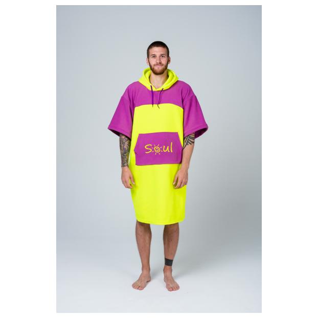 Флисовое пончо SOUL двухцветное - Аритикул Soul-poncho-two-color-yellow-grey - Фото 15