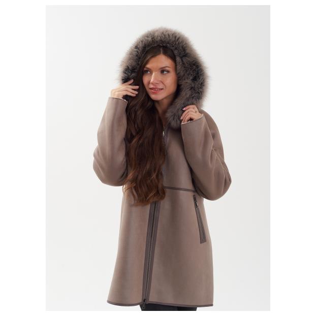 Дубленка женская двусторнняя VITIA  - Аритикул M2263-85-серый-XL (42-44) - Фото 30