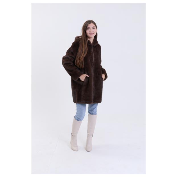 Шуба женская двусторонняя VITIA  - Аритикул A1528-5-2XL - Фото 4