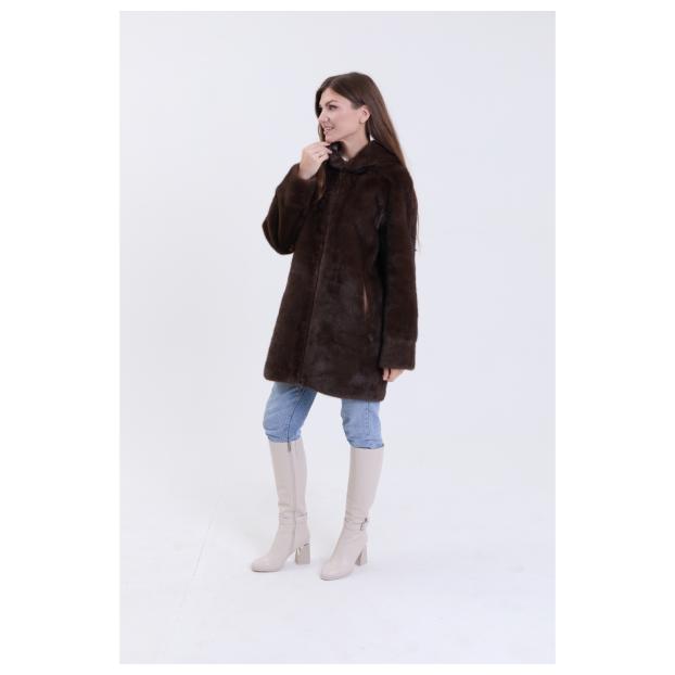 Шуба женская двусторонняя VITIA  - Аритикул A1528-5-2XL - Фото 6