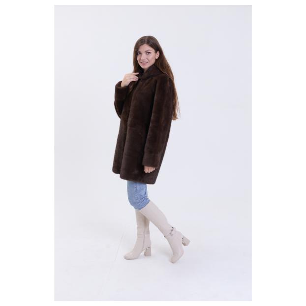 Шуба женская двусторонняя VITIA  - Аритикул A1528-5-2XL - Фото 7
