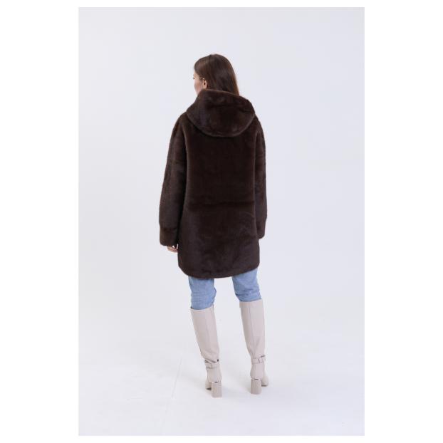Шуба женская двусторонняя VITIA  - Аритикул A1528-5-2XL - Фото 8