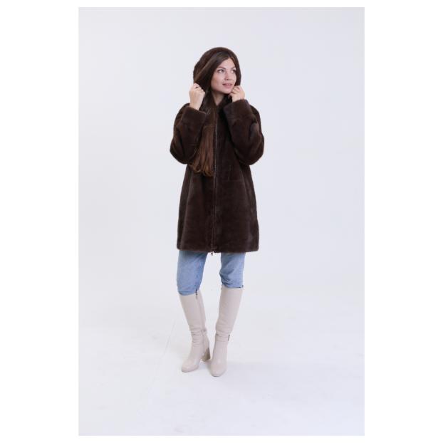 Шуба женская двусторонняя VITIA  - Аритикул A1528-5-2XL - Фото 9