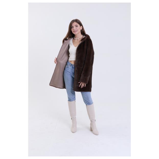 Шуба женская двусторонняя VITIA  - Аритикул A1528-5-2XL - Фото 10
