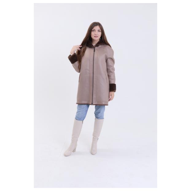Шуба женская двусторонняя VITIA  - Аритикул A1528-5-2XL - Фото 11