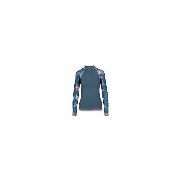 Майка лайкровая жен. DK WOMEN'S FLOW PRINT SNUG FIT длин. рук. (WAIMEA) - Аритикул DK WOMEN'S FLOW PRINT SNUG FIT Blue XS - Фото 1