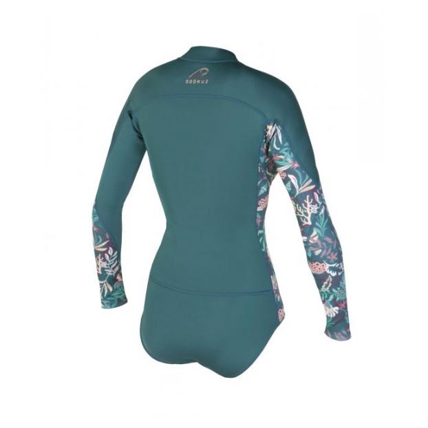 ГИДРОКОСТЮМ ЖЕНСК. КОРОТКИЙ SOÖRUZ Shorty 1/1 LS mini zip DIVINE - Аритикул E23 WW11SHLSZDIVEM -Emerald-S - Фото 2